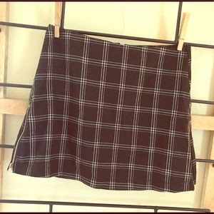 Black and white plaid Gypsy Warrior skirt *htf*